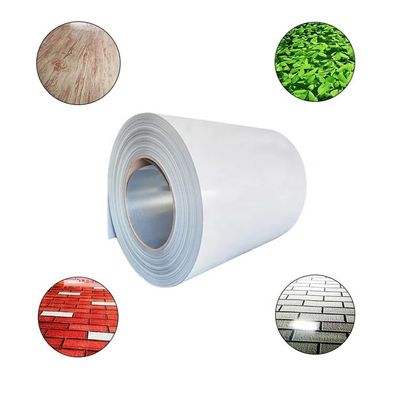 PPGI / PPGL bobina di lamiera di acciaio stampata lunghezza personalizzata 0,13 mm-0,7 mm spessore