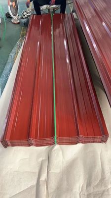 Fogli di acciaio ondulato galvanizzato da 0,13 mm a 0,5 mm Fogli di acciaio colorato per tetti