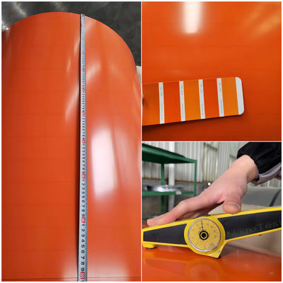 Larghezza 600-1250 mm PPGI Produttori di bobine di acciaio RAL Colore per la costruzione