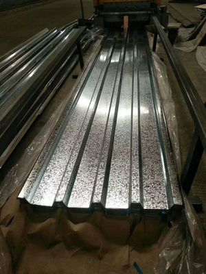 Fogli di acciaio ondulato a grande spangola 60-95HRB Durezza superficiale Colore bianco